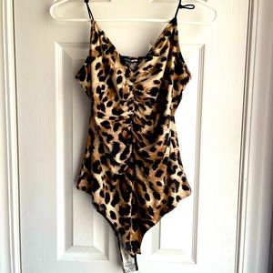 XL Leopard print tank top bodysuit